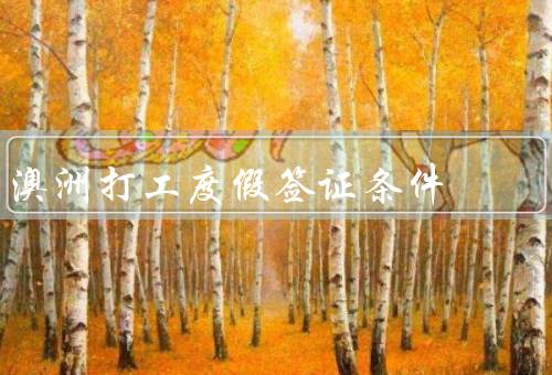 澳洲打工度假签证条件