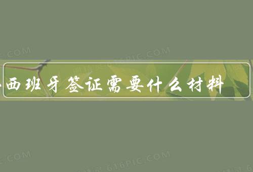 办西班牙签证需要什么材料（护照、签证申请表、照片）