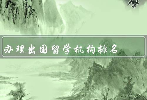 办理出国留学机构排名，机构背景与口碑／专业团队与师资力量