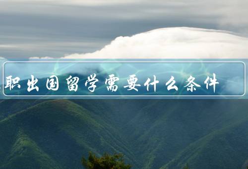 在职出国留学需要什么条件