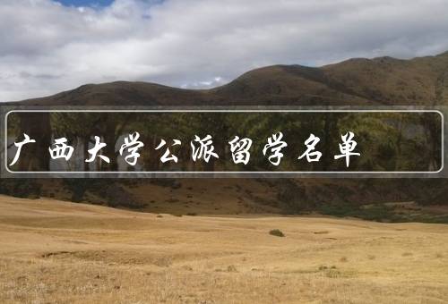 广西大学公派留学名单，背景和意义／获得资格的学生名单