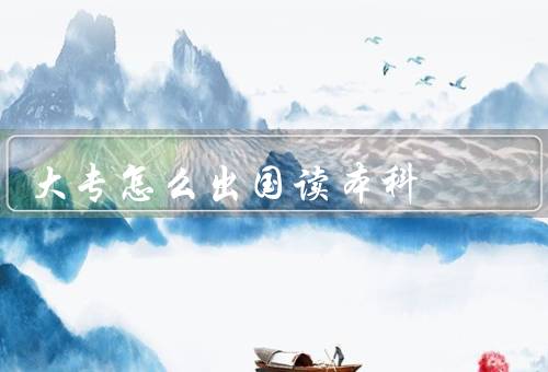 大专怎么出国读本科（自费出国、奖学金申请、合作办学项目）