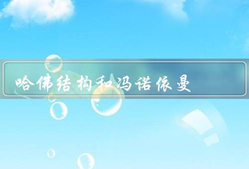 哈佛结构和冯诺依曼（冯诺依曼结构、与冯诺依曼结构的比较）