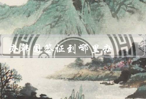办韩国签证到哪里办