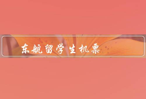 东航留学生机票，机票价格实惠／灵活的退改签政策／专业的服务保障