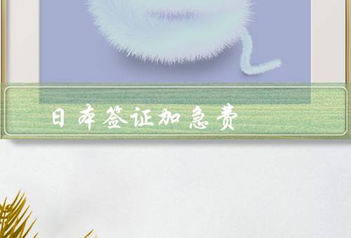 日本签证加急费（定义／作用／申请方式）