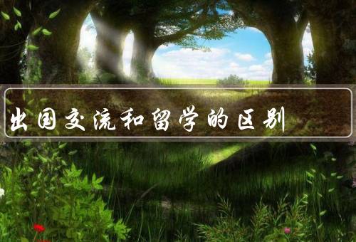 出国交流和留学的区别