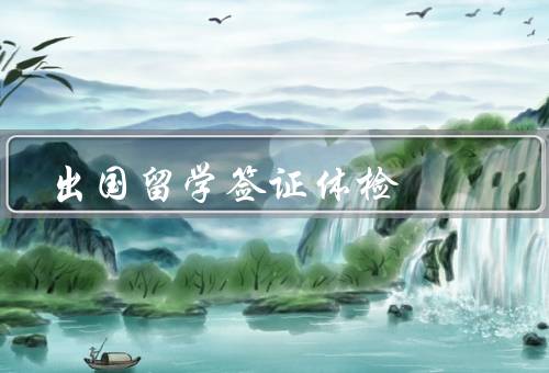 出国留学签证体检（内容、流程、注意事项）