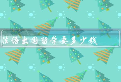 法语出国留学要多少钱（留学费用／签证费用／生活成本）