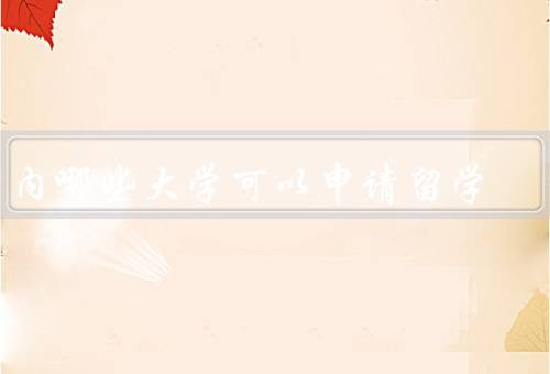 国内哪些大学可以申请留学（清华大学、北京大学、复旦大学）