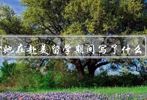 冰心她在赴美留学期间写了什么（中国传统文化的思考）