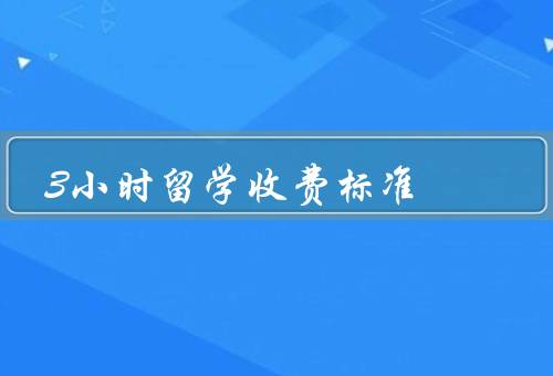 3小时留学收费标准，留学咨询费／申请服务费／附加服务费