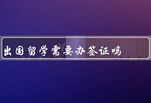 出国留学需要办签证吗（定义／留学签证／重要性）