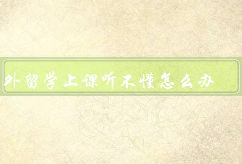 国外留学上课听不懂怎么办（积极主动、多听多练、寻求帮助）