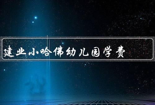 建业小哈佛幼儿园学费，建业小哈佛幼儿园学费、学费政策、收费说明