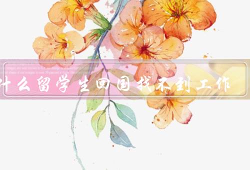 为什么留学生回国找不到工作，就业观念的差异／语言沟通能力不足