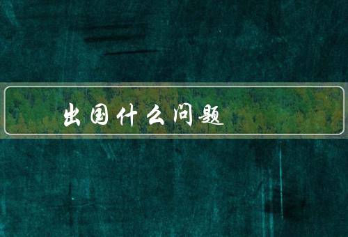 出国留学咨询什么问题，选择留学国家和学校、留学签证