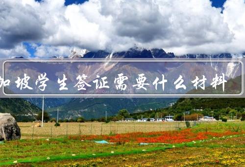 新加坡学生签证需要什么材料