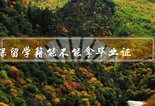 保留学籍能不能拿毕业证（定义和意义／能拿到毕业证的情况）