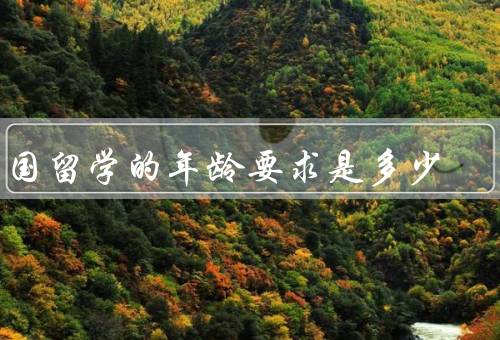 出国留学的年龄要求是多少（要求／限制／特殊情况）