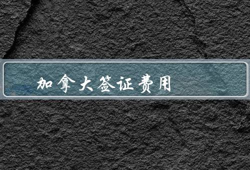加拿大签证费用（申请费、生物识别费、费用的支付方式）