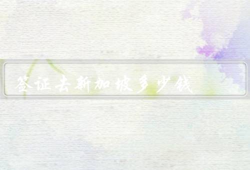 签证去新加坡多少钱（签证费用／申请费用／服务费用）