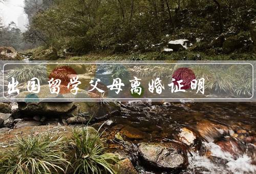 出国留学父母离婚证明（重要性／具体要求／总结）