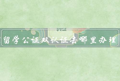 办理留学公证双认证去哪里办理（留学公证／双认证／结语）