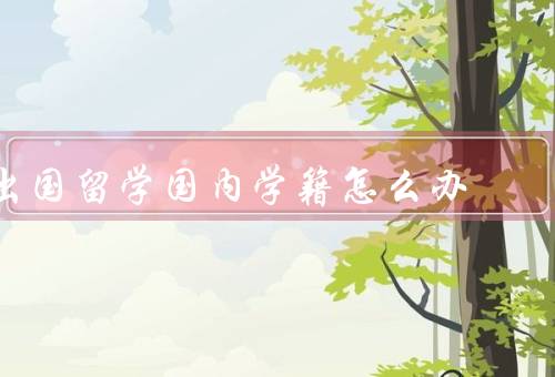 出国留学国内学籍怎么办（保留、暂停、注销）