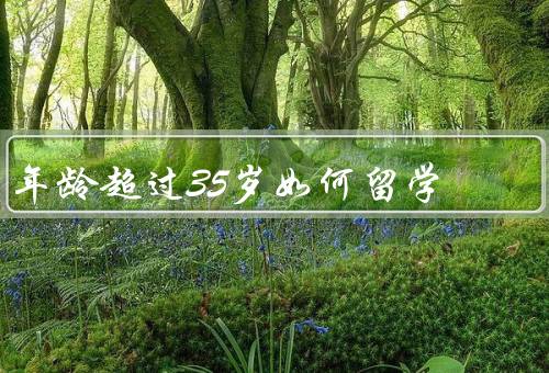 年龄超过35岁如何留学（寻找适合的学习方式）