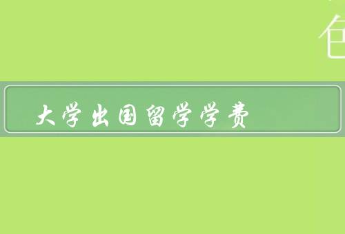 大学出国留学学费，构成、影响因素、解决方法
