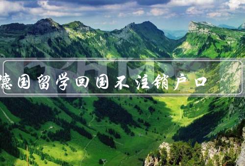 德国留学回国不注销户口（便利、问题、风险）