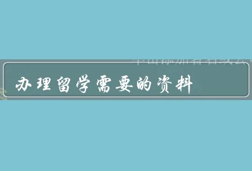 办理留学需要的资料，个人材料、学术成绩、语言能力证明