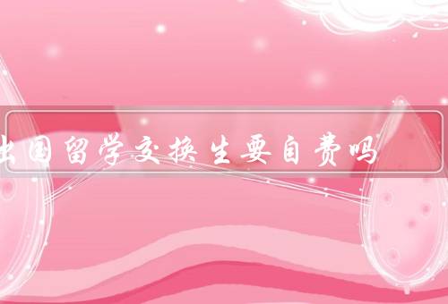 出国留学交换生要自费吗（申请费用、生活费用、学费）
