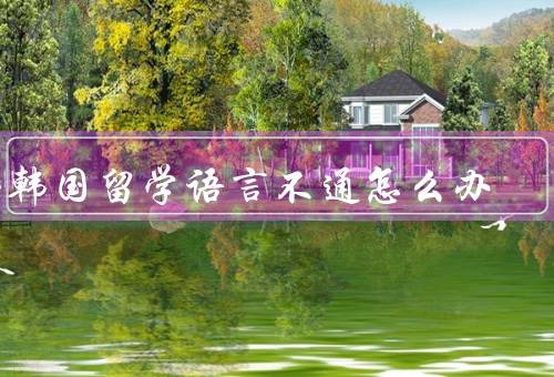 去韩国留学语言不通怎么办