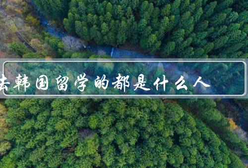 去韩国留学的都是什么人（学生／职场人士／追求梦想者）