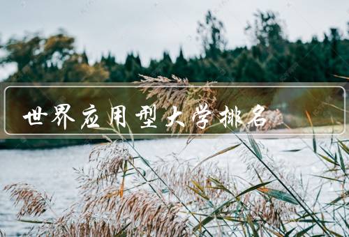 世界应用型大学排名（学科设置、教学质量、学术成果）