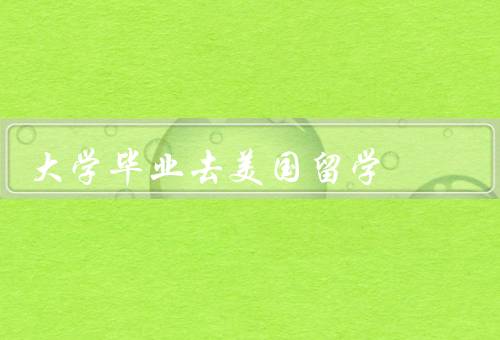 大学毕业去美国留学（选择原因／意义／挑战和准备）