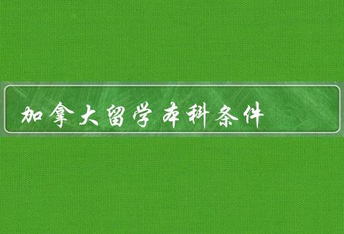 加拿大留学本科条件，教育背景、语言要求、金融能力