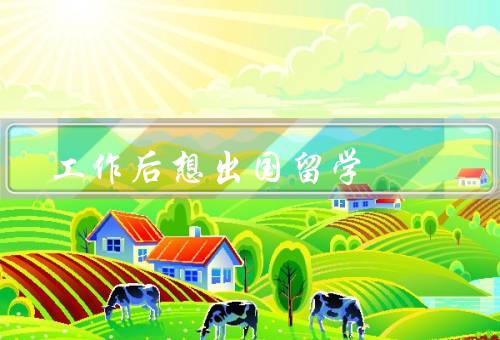 工作后想出国留学，为自己的职业发展打下坚实基础