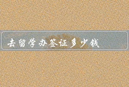 去留学办签证多少钱