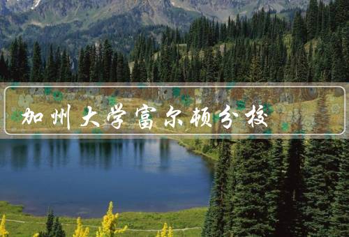 加州大学富尔顿分校（历史背景、教学特色、校园生活）