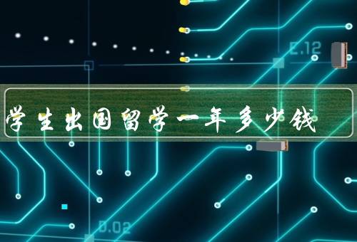 大学生出国留学一年多少钱