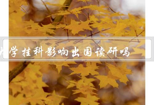大学挂科影响出国读研吗，挂科会对申请留学造成困难