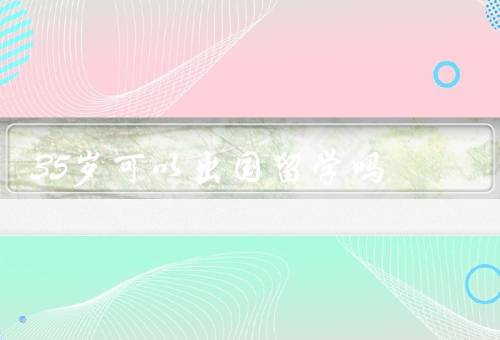 35岁可以出国留学吗，留学目的／学习能力和适应能力