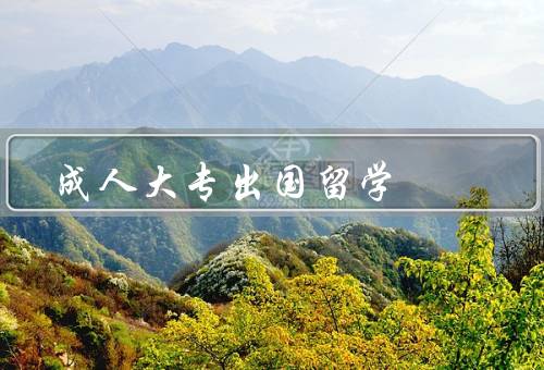 成人大专出国留学，成人大专出国留学的意义／申请条件
