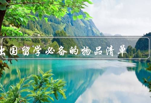 出国留学必备的物品清单（护照和签证、学习和生活用品）