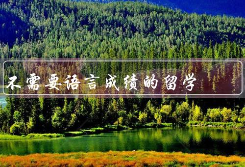 不需要语言成绩的留学，留学交流项目、艺术、体育类留学项目