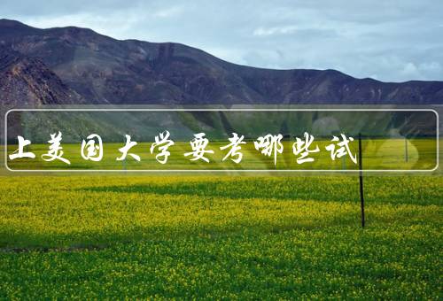 上美国大学要考哪些试（语言考试／SAT考试／学科考试）