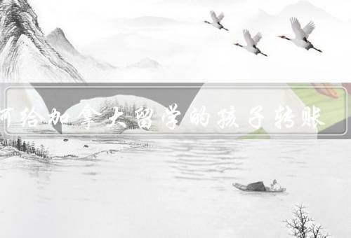 如何给加拿大留学的孩子转账，选择合适的转账方式／确认收款人信息